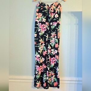 Strapless Tropical Romper / Pants Jumper